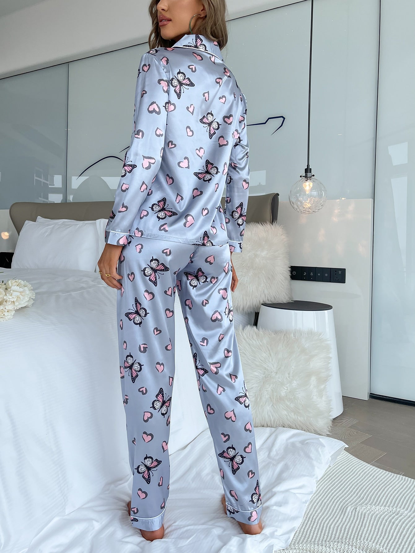 Luxe Satin Printed Pajama Set Combo (Pack of 3)