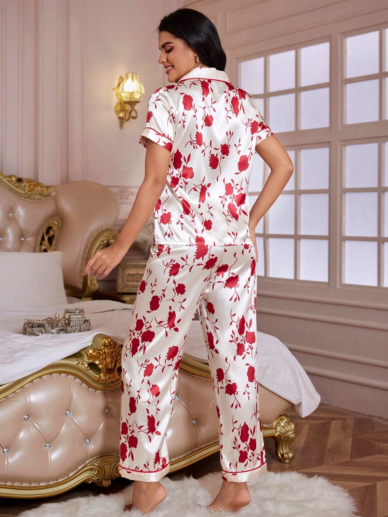Luxe Satin Printed Pajama Set Combo (Pack of 3)