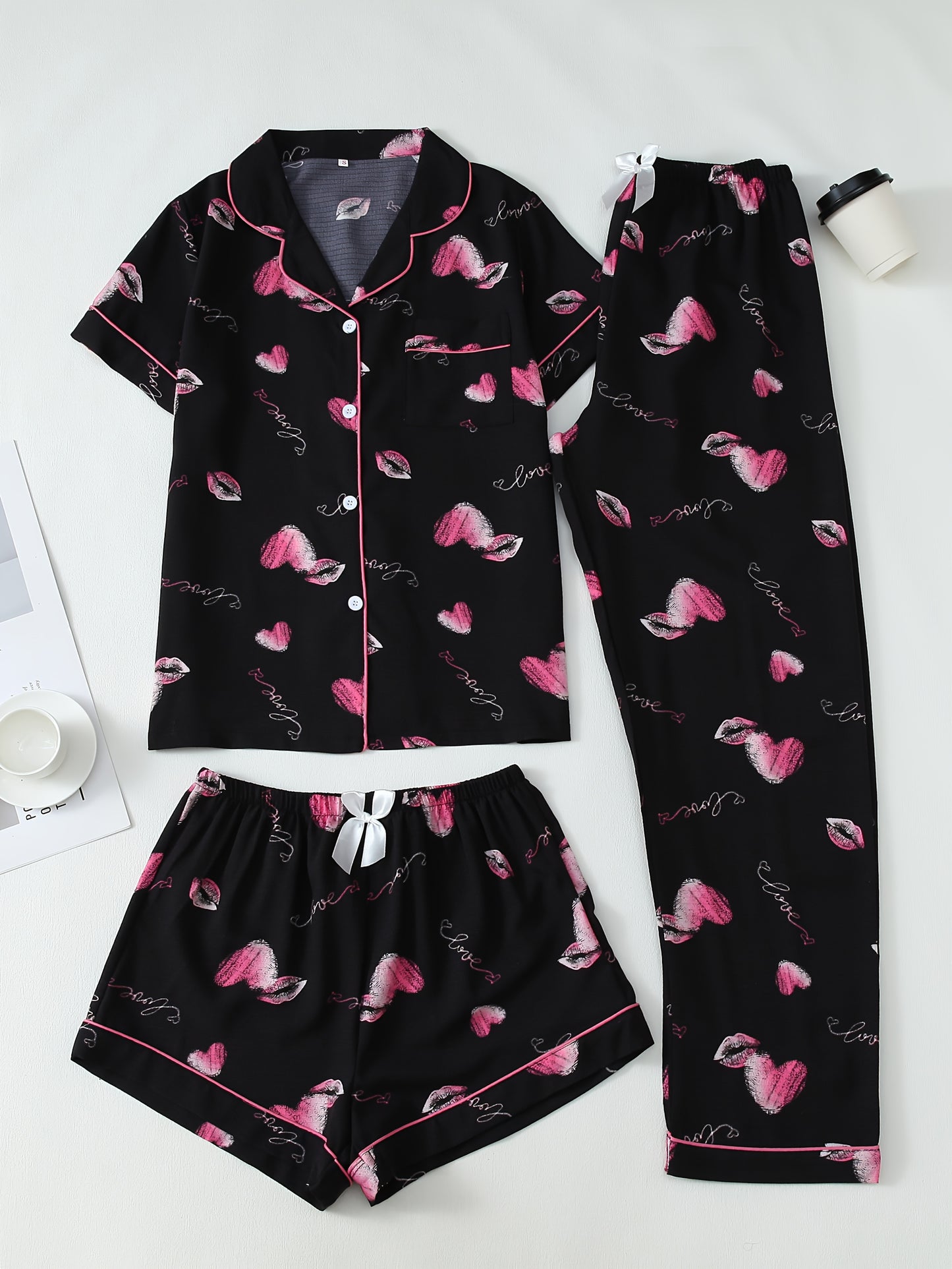 Midnight Kiss Pajama Set πβ¨