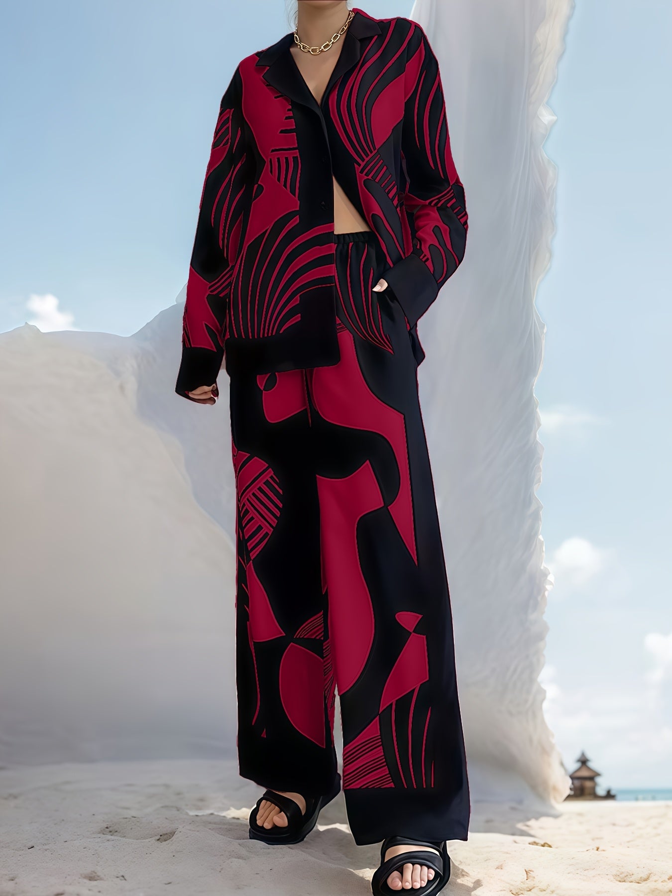 Crimson Eclipse Co-ord Set