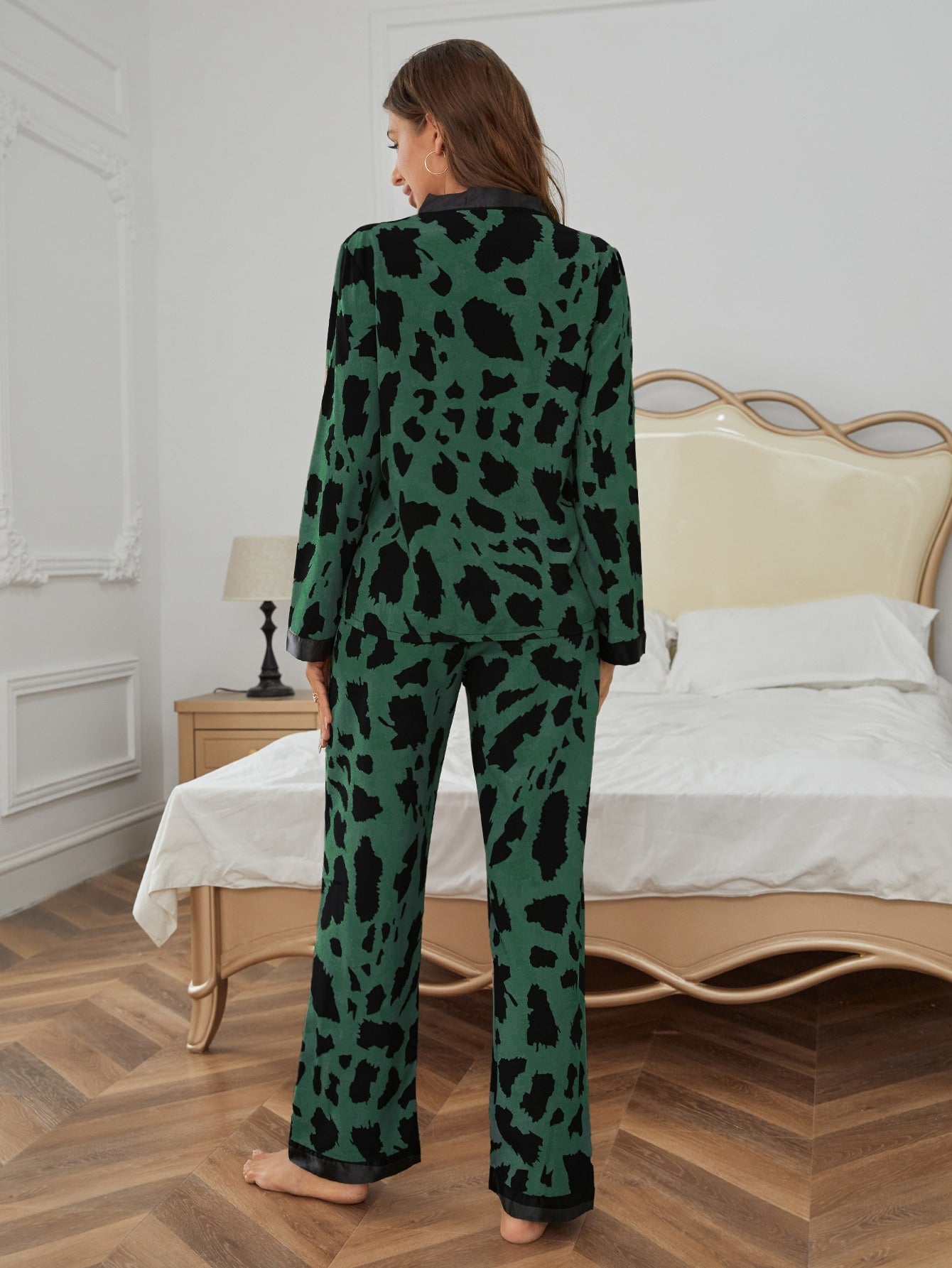 Allover Print Contrast Trim Pyjama Set (Pack of 3 Sets)