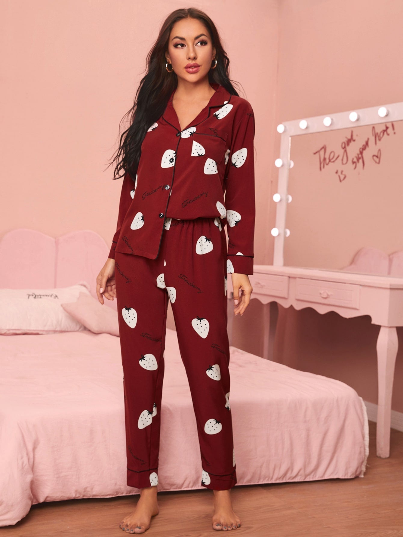 Heart Bubble Wrinkled Women Pajama Set (Pack of 3 Sets)