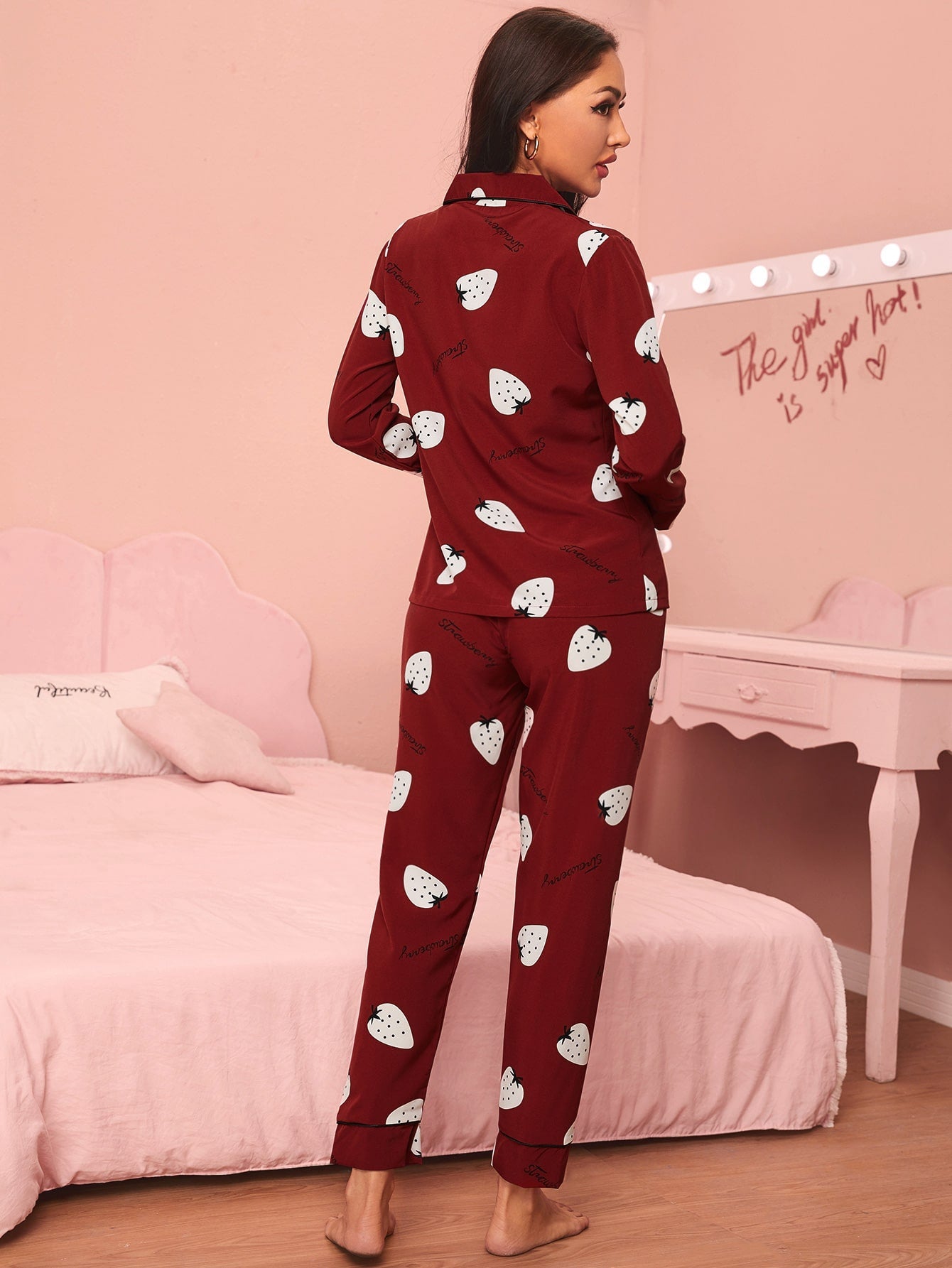 Heart Bubble Wrinkled Women Pajama Set (Pack of 3 Sets)