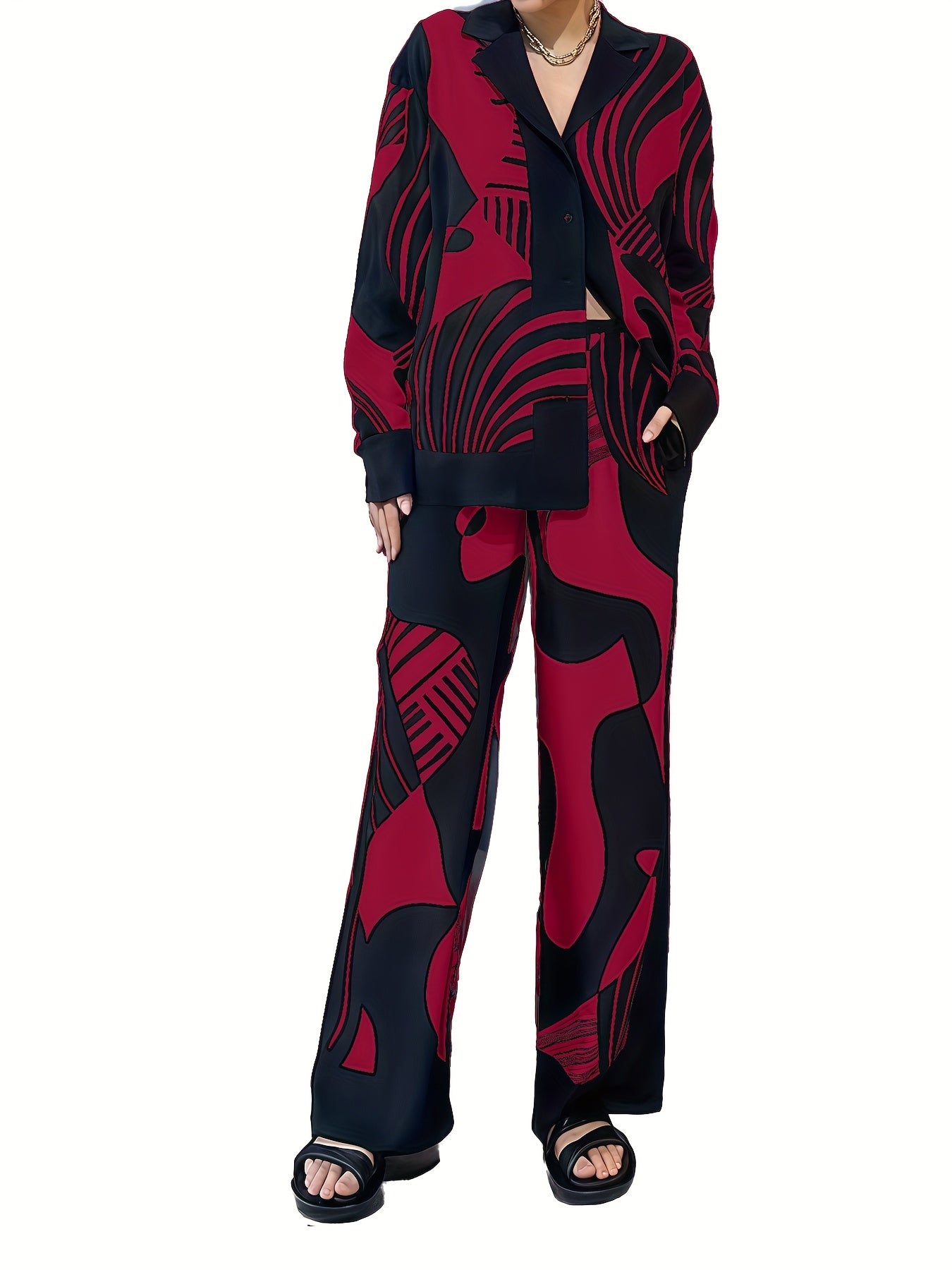 Crimson Eclipse Co-ord Set