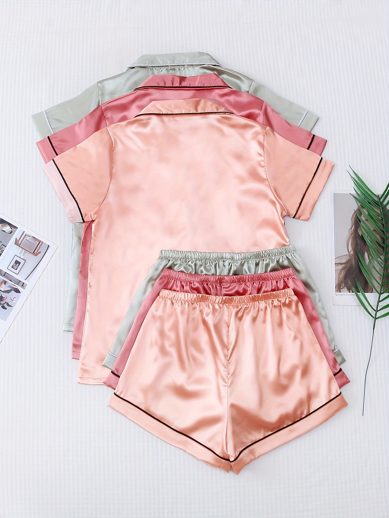 Satin Whisper PJ Set (Combo of 3)
