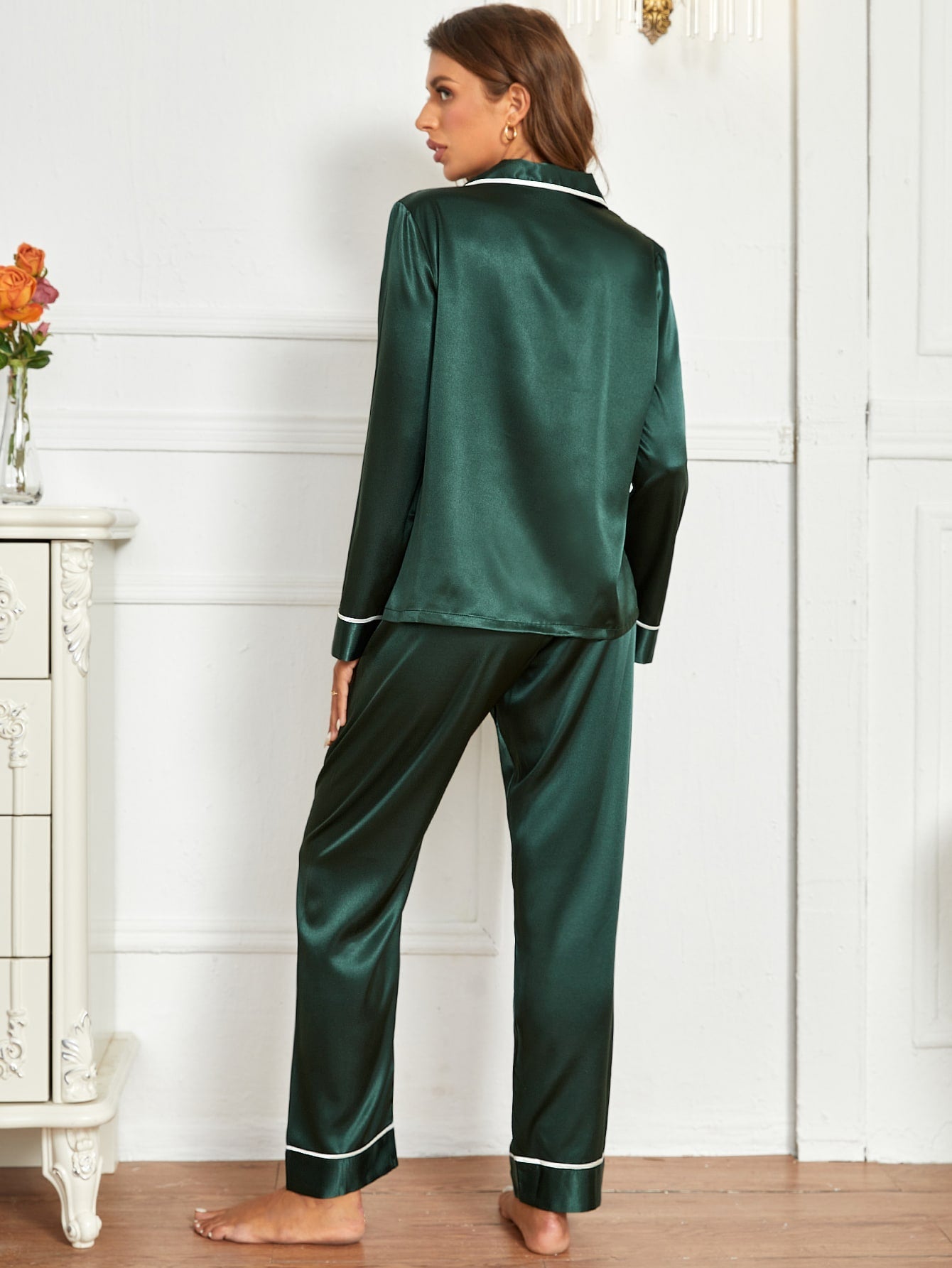 Luxe Satin Plain Pajama Set Combo (Pack of 3)