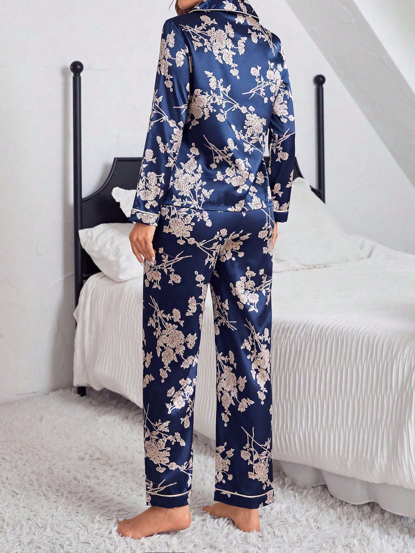 Luxe Satin Printed Pajama Set Combo (Pack of 3)