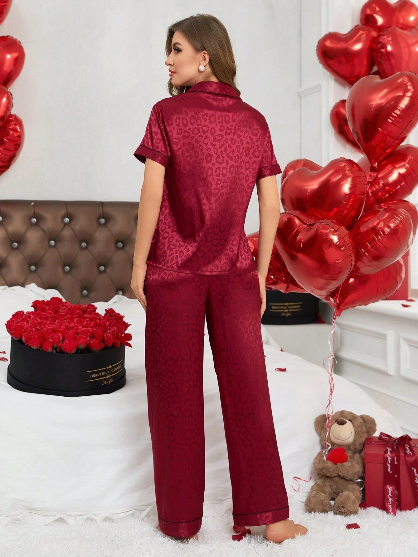 Luxe Satin Printed Pajama Set Combo (Pack of 3)