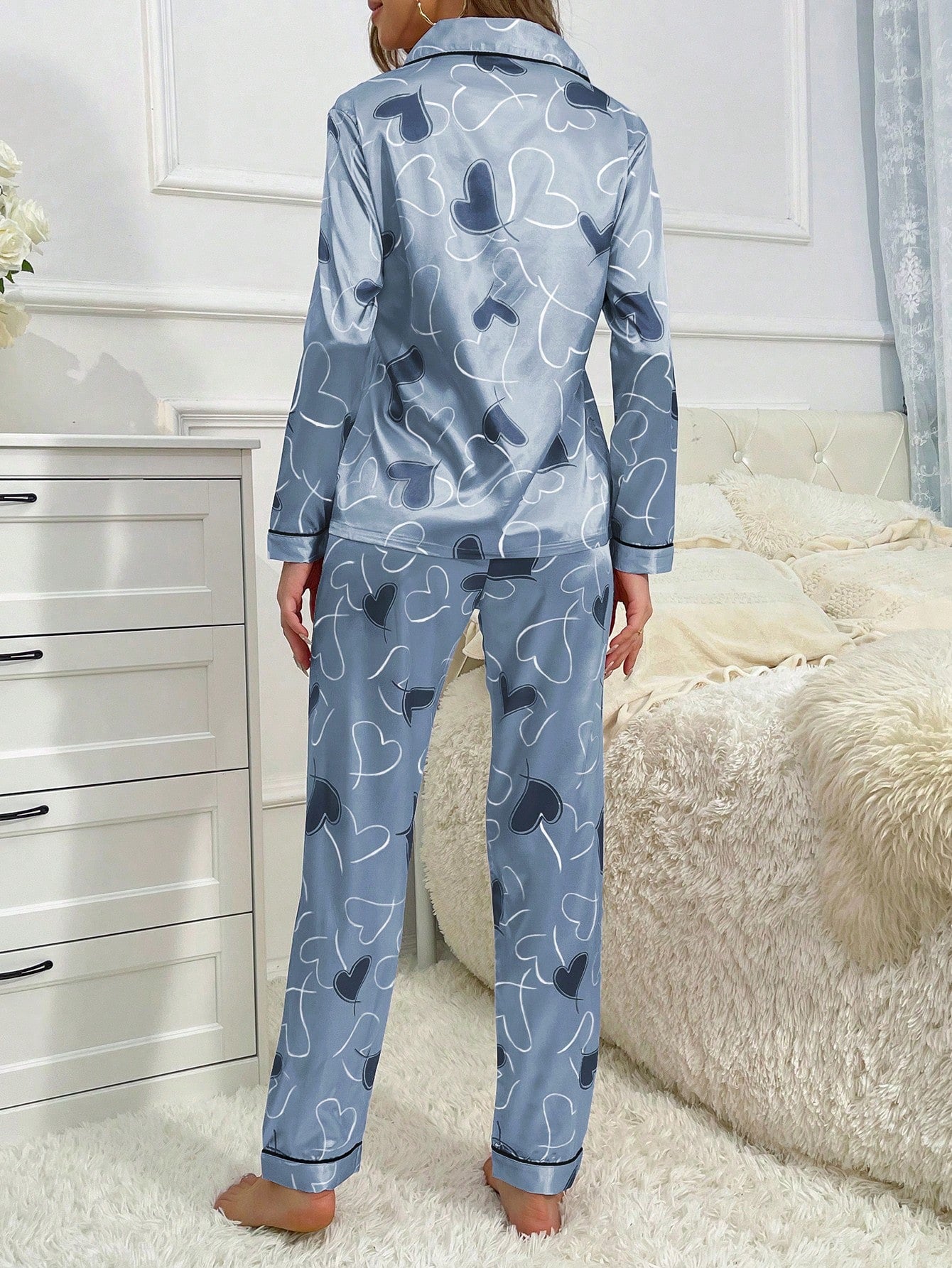 Luxe Satin Printed Pajama Set Combo (Pack of 3)