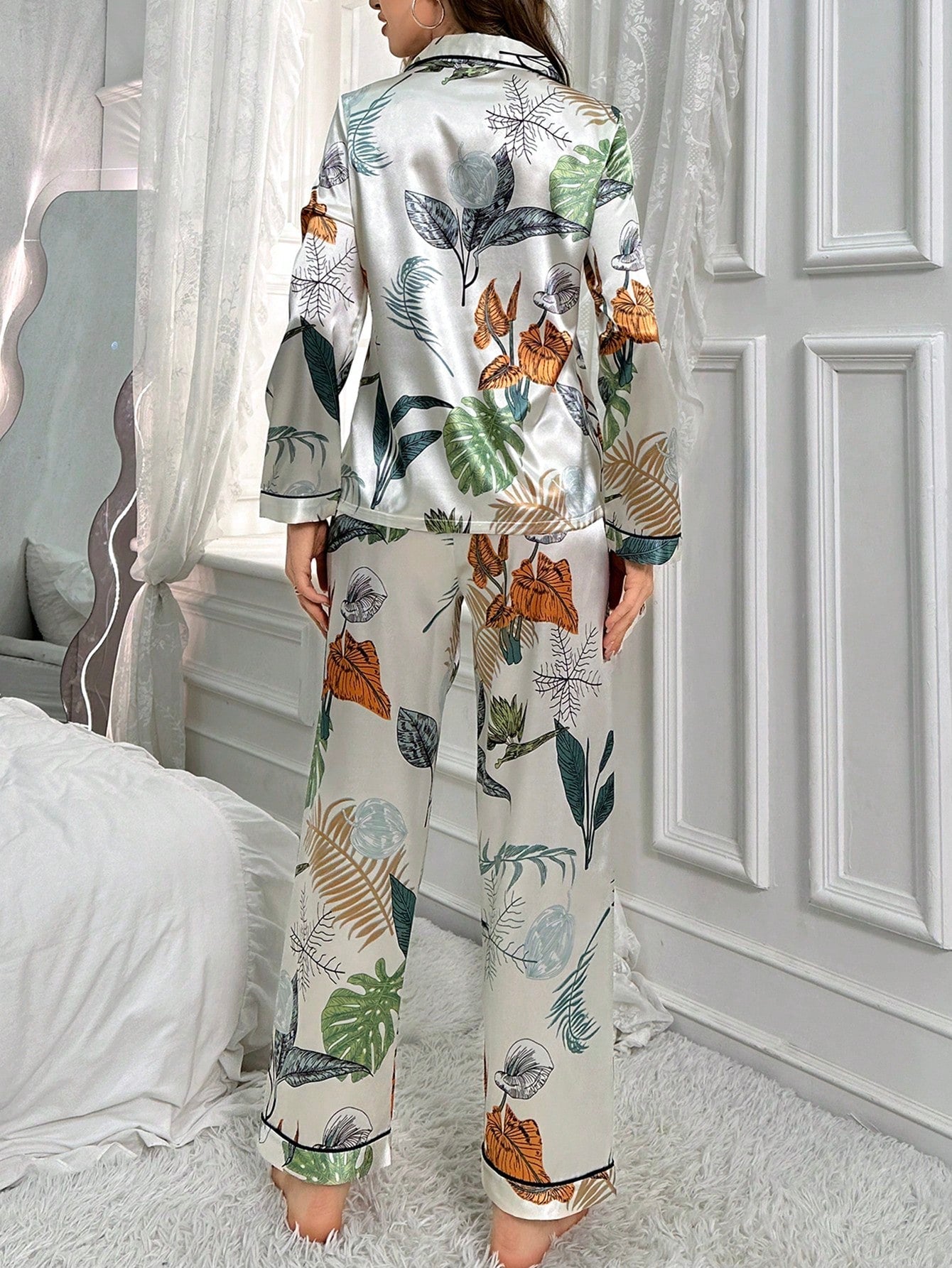 Luxe Satin Printed Pajama Set Combo (Pack of 3)