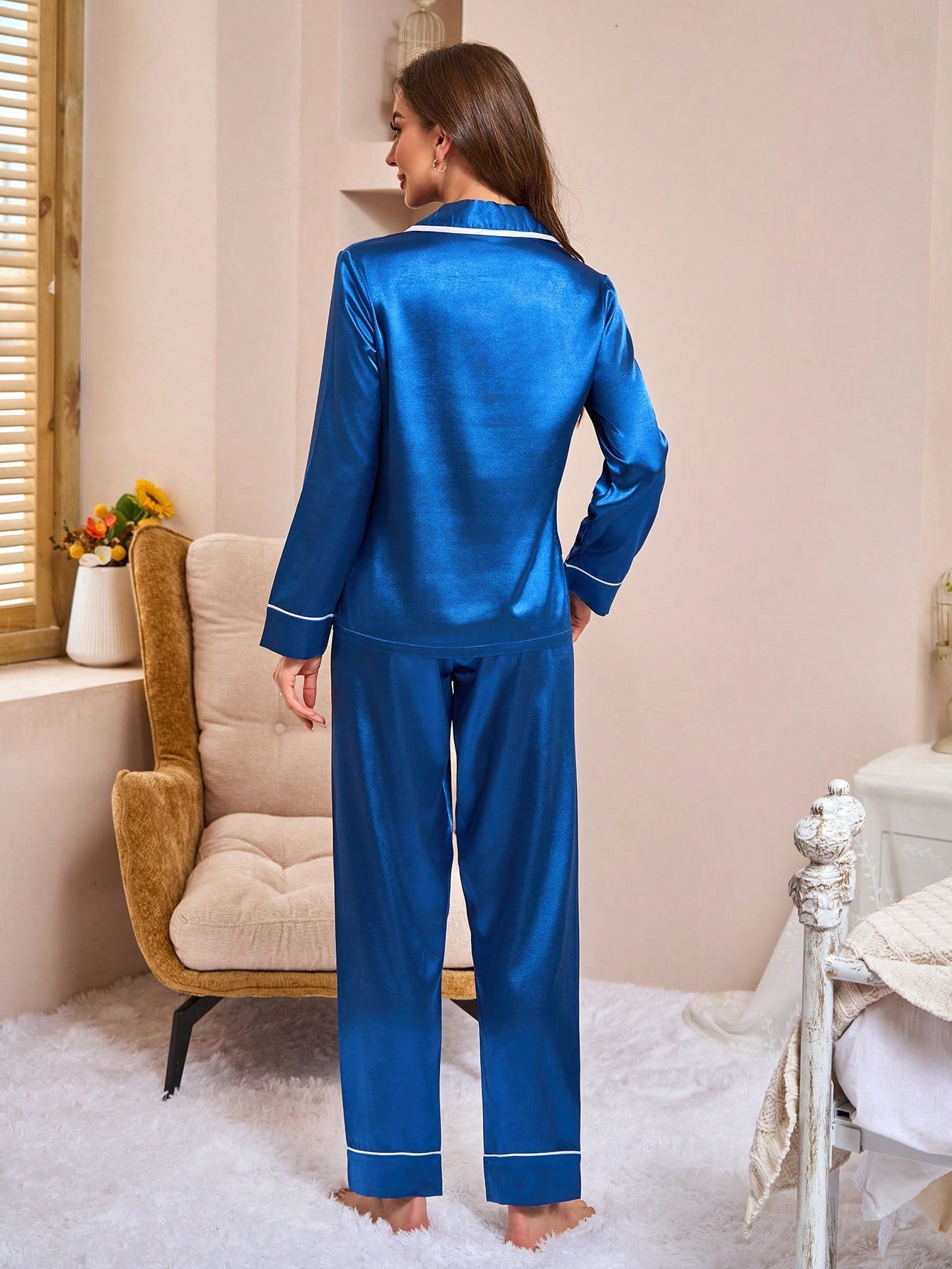 Luxe Satin Plain Pajama Set Combo (Pack of 3)