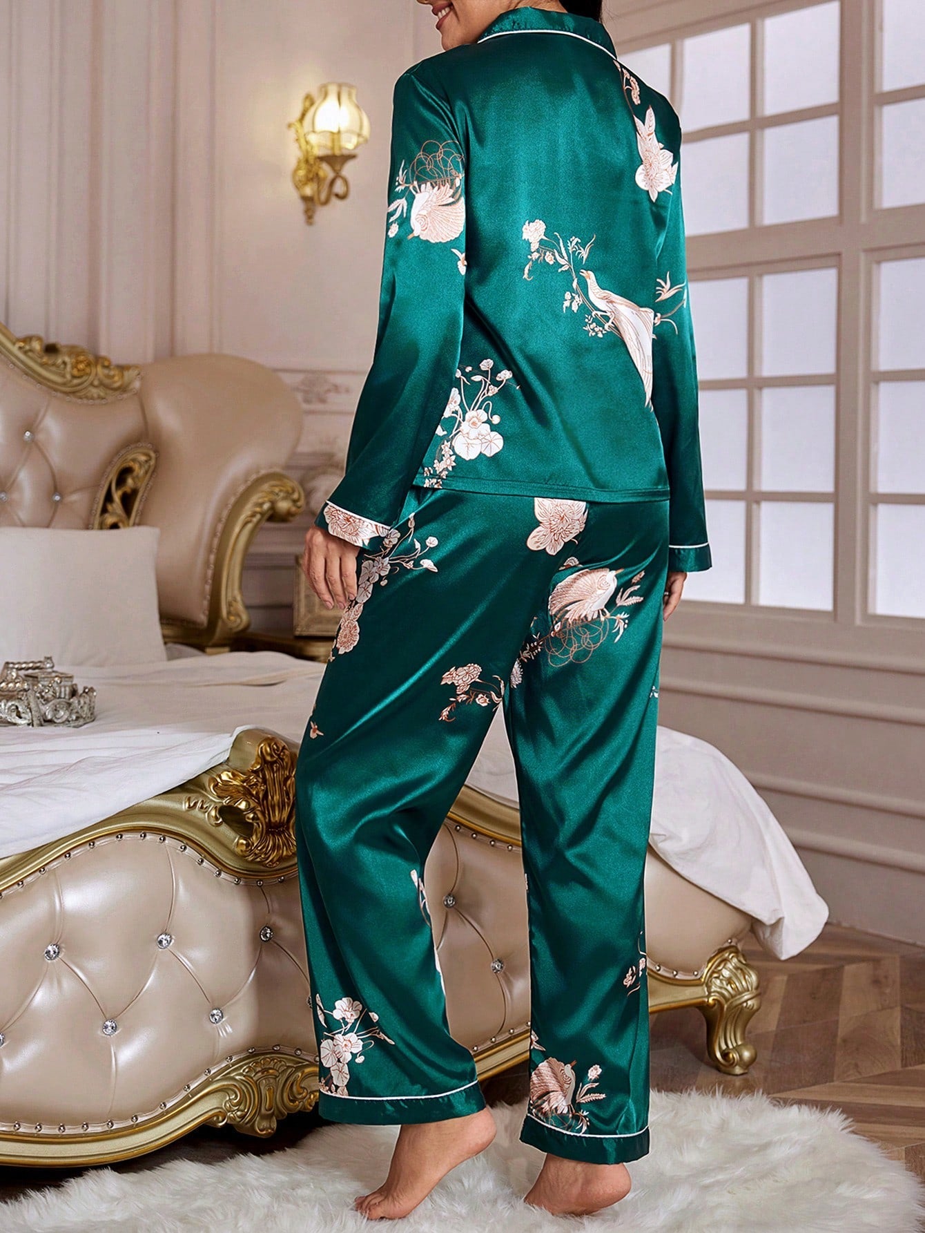 Luxe Satin Printed Pajama Set Combo (Pack of 3)