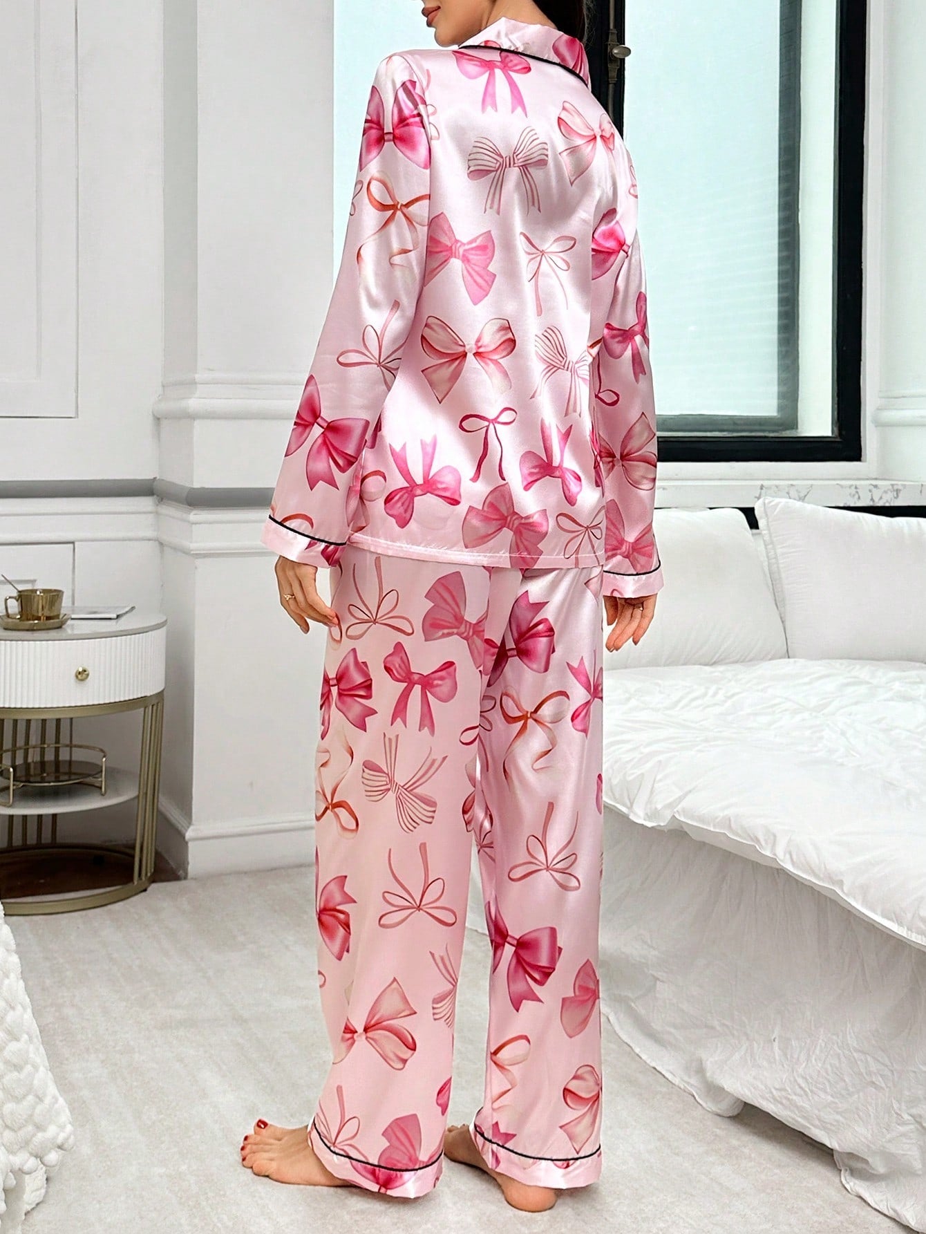 Luxe Satin Printed Pajama Set Combo (Pack of 3)