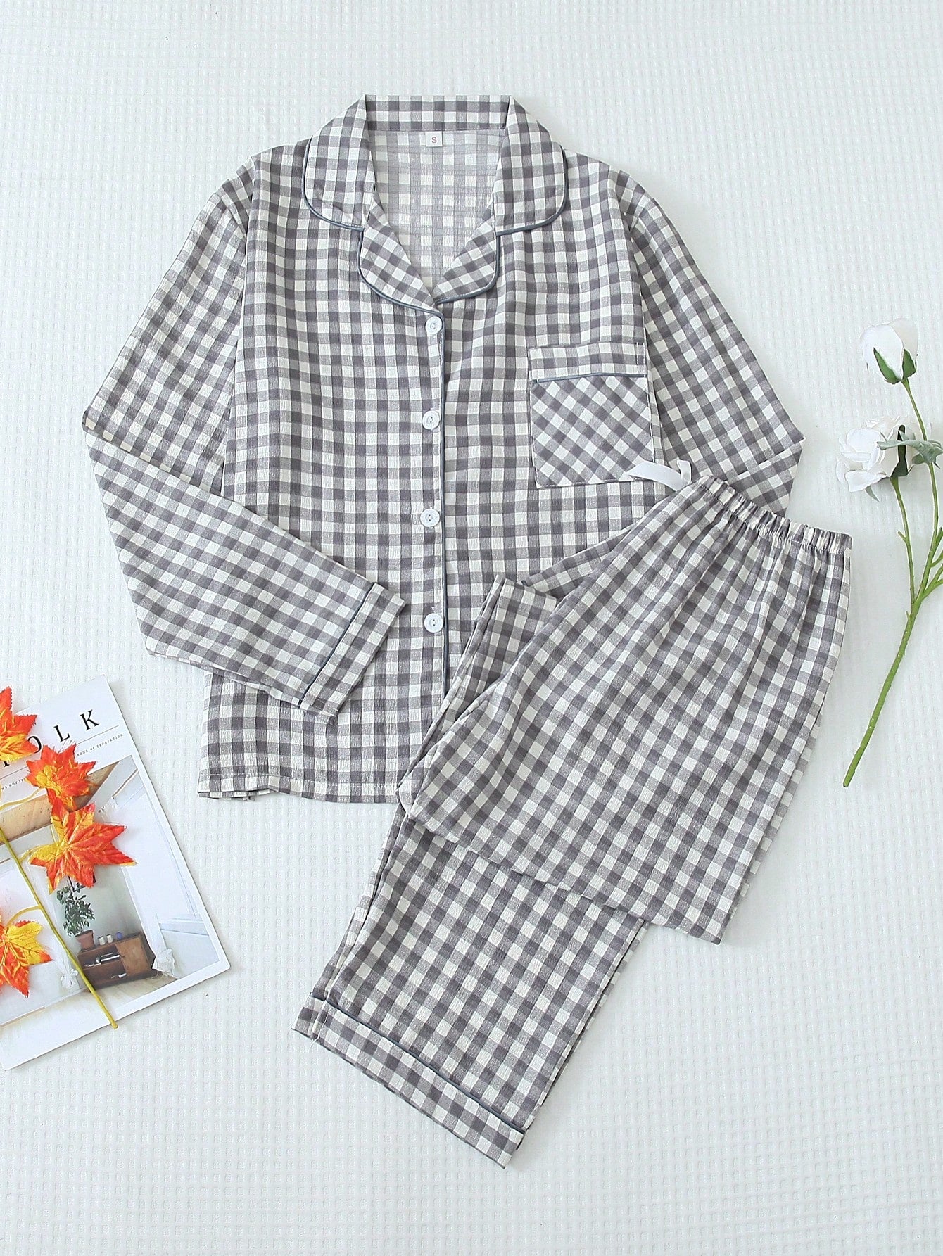 Luxe Satin Plaid Pajama Set Combo (Pack of 3)
