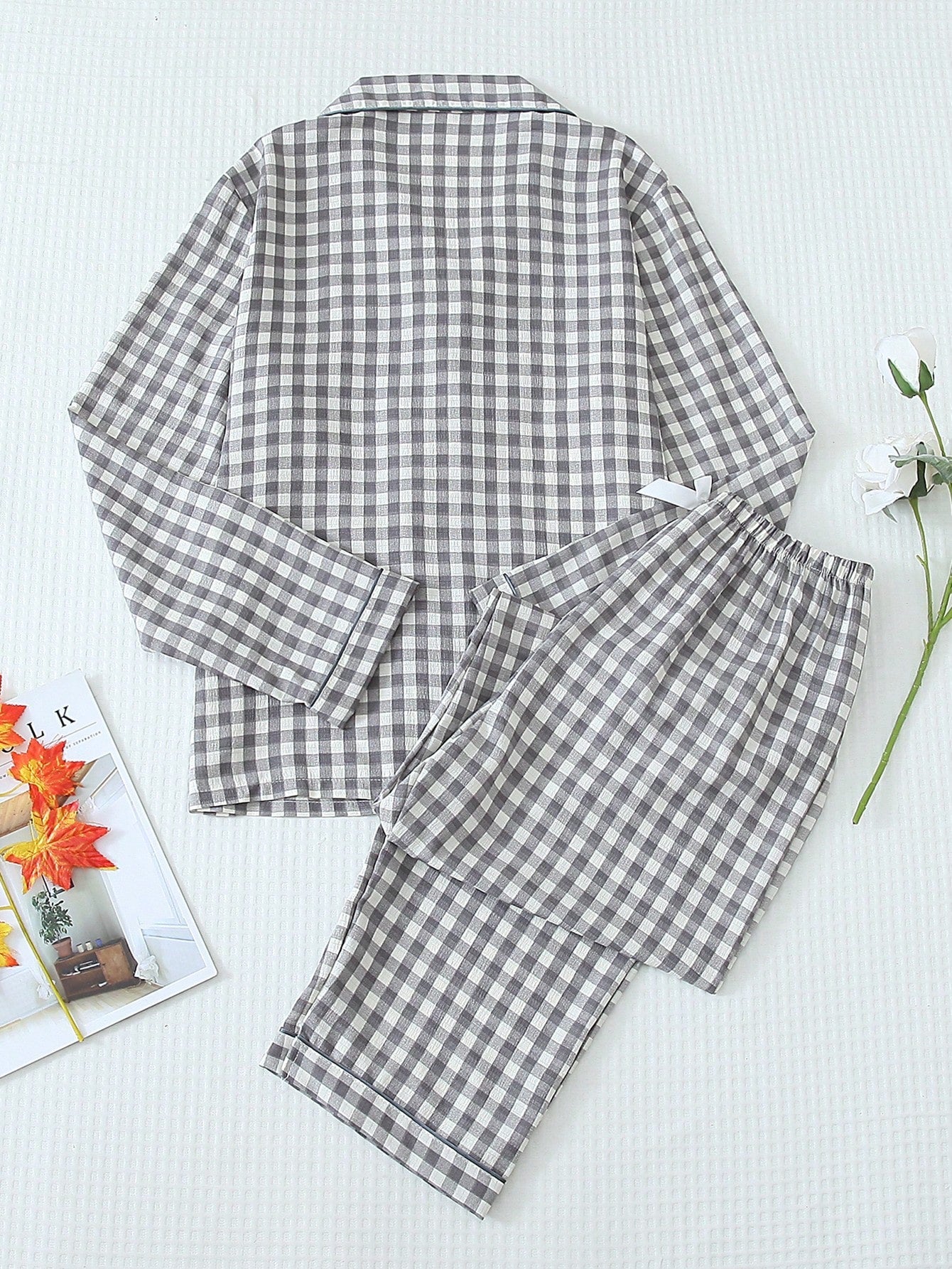 Luxe Satin Plaid Pajama Set Combo (Pack of 3)