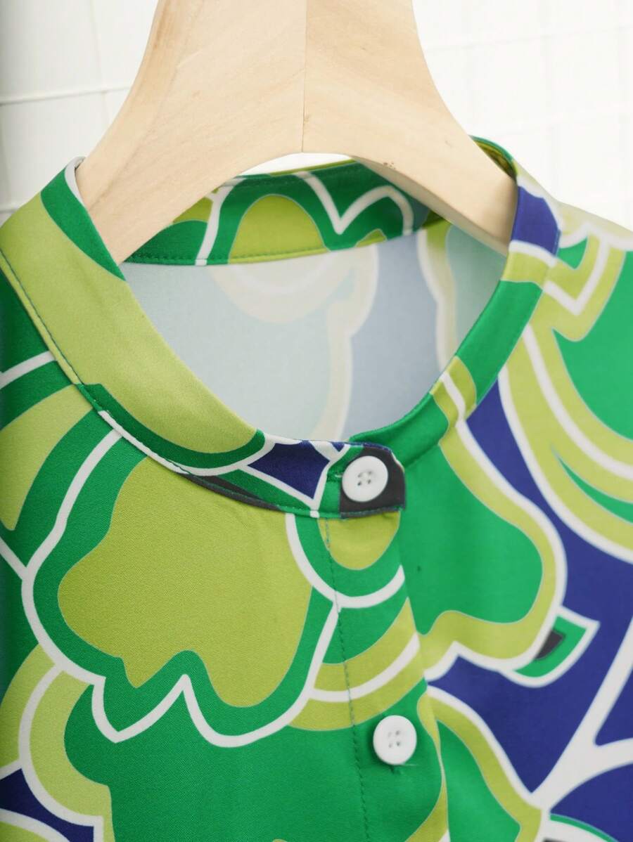 Retro Bloom Satin Co-ord Set