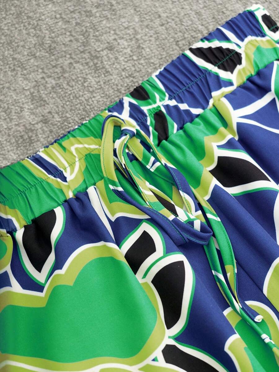 Retro Bloom Satin Co-ord Set