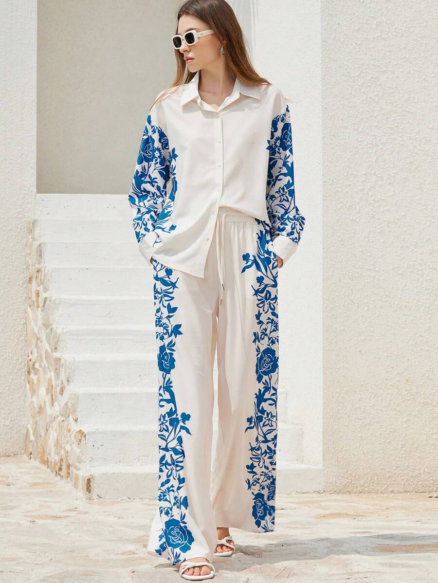 Santorini Bloom Co-ord Set