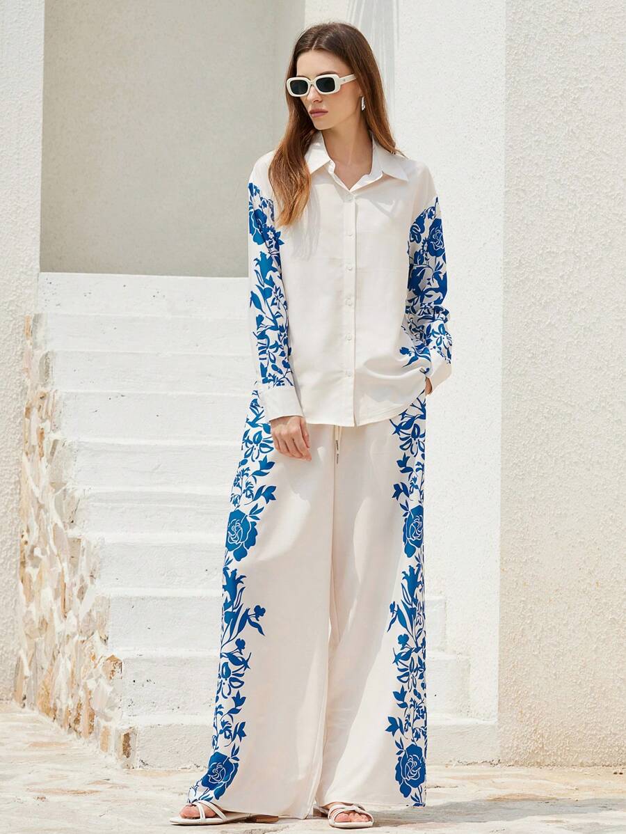 Santorini Bloom Co-ord Set