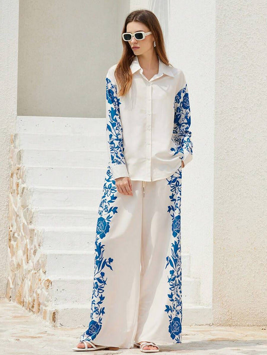 Santorini Bloom Co-ord Set