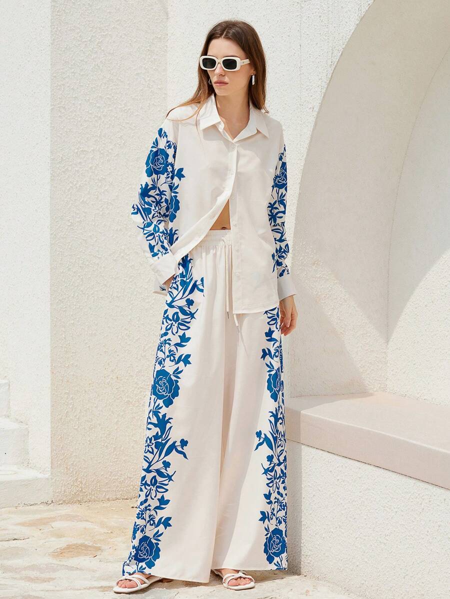 Santorini Bloom Co-ord Set