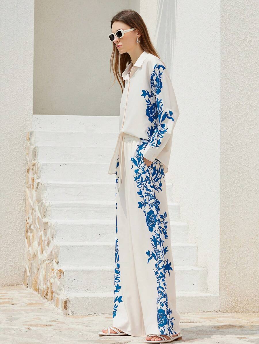 Santorini Bloom Co-ord Set