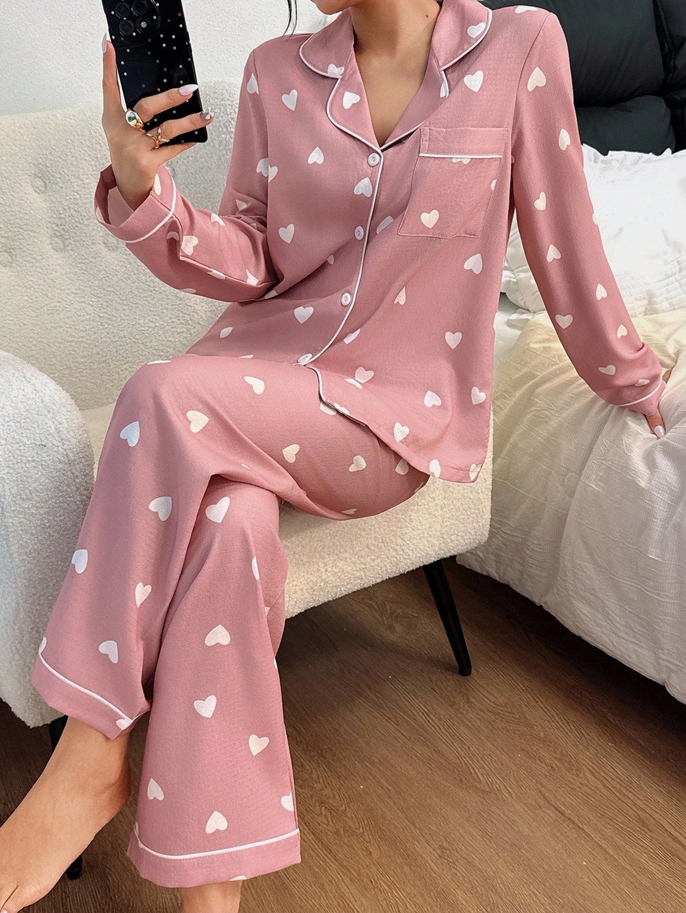 Blush Heart Lounge Pajama Set