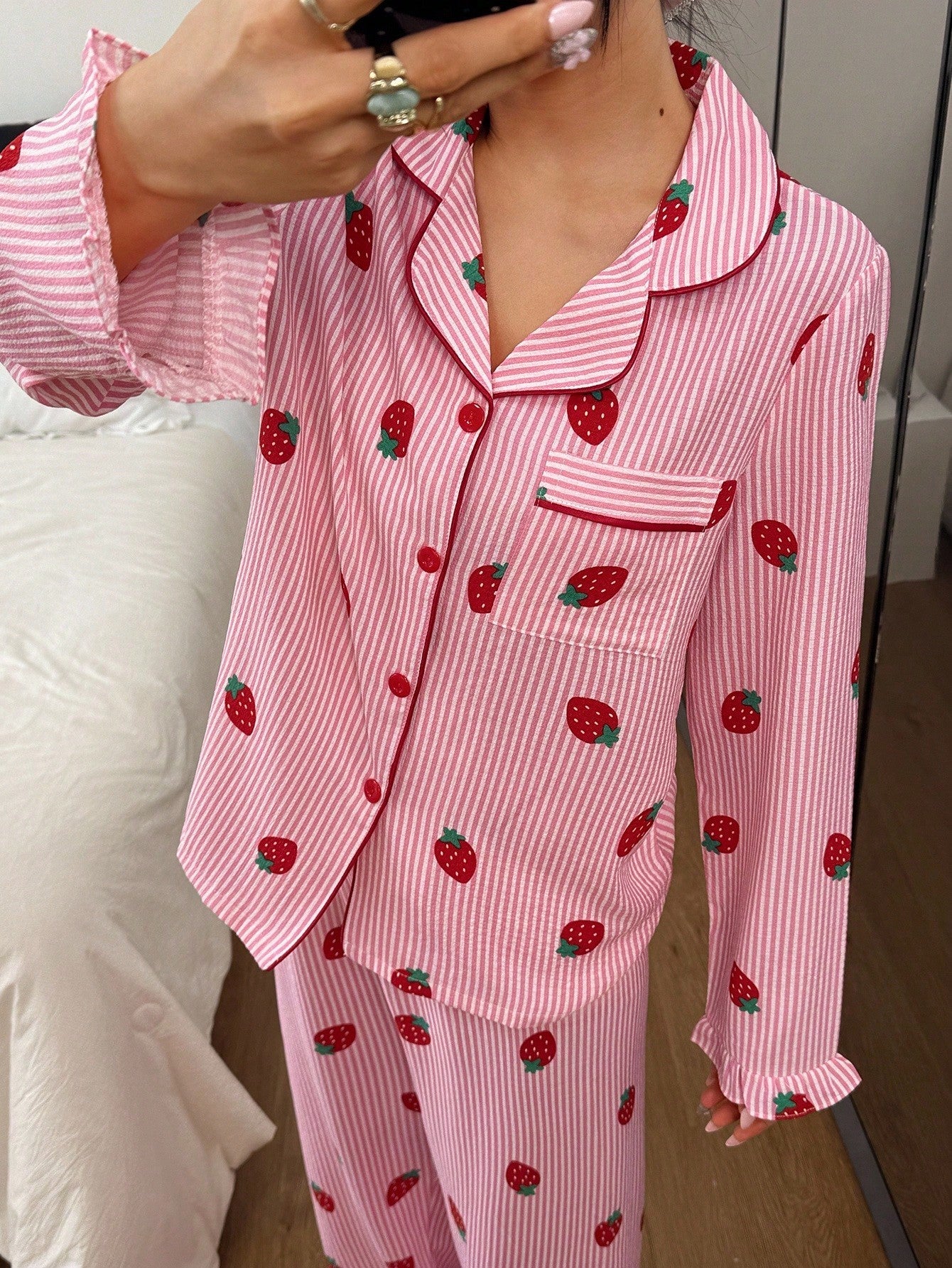 Strawberry Stripe Pajama Set