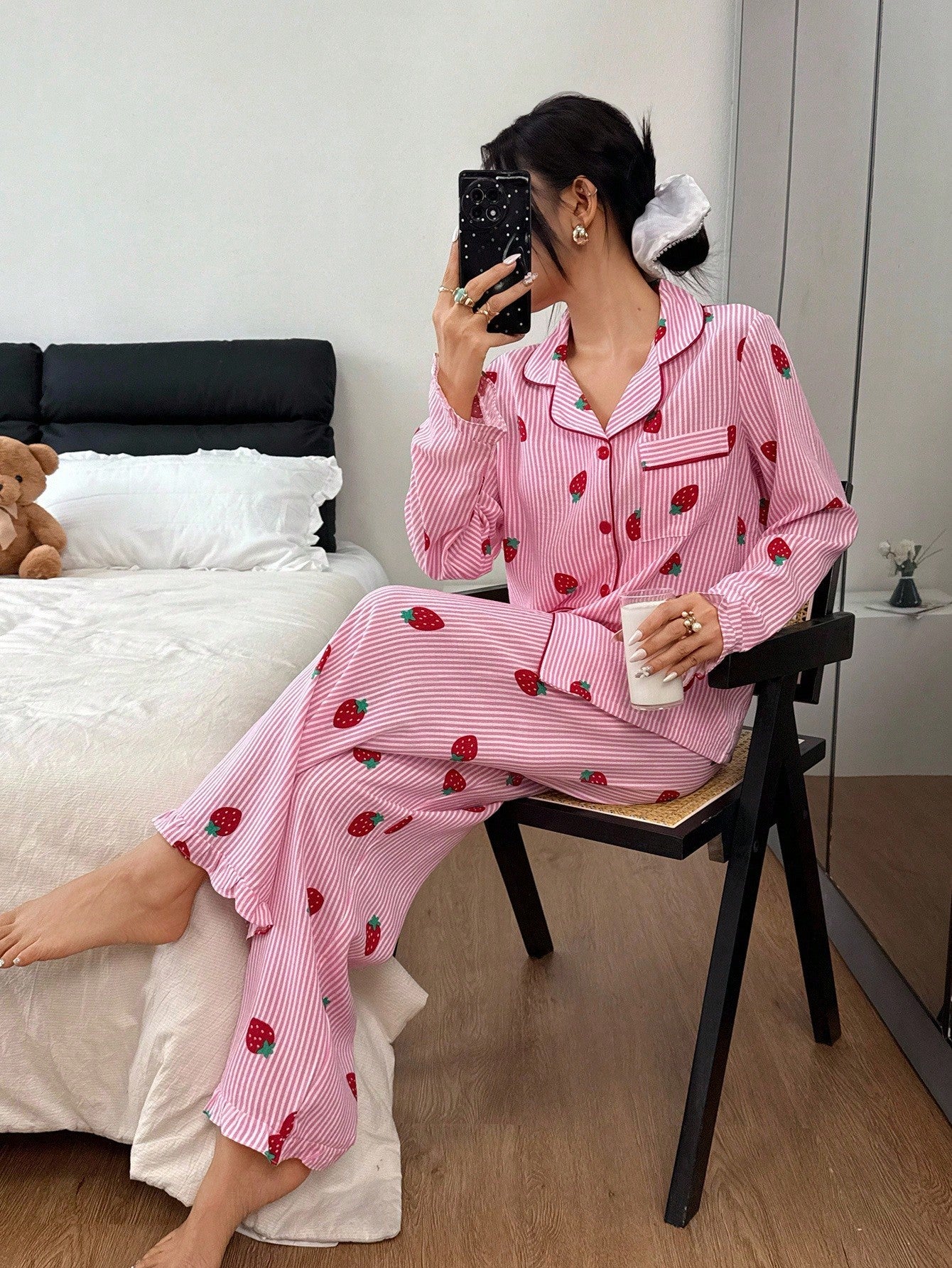 Strawberry Stripe Pajama Set