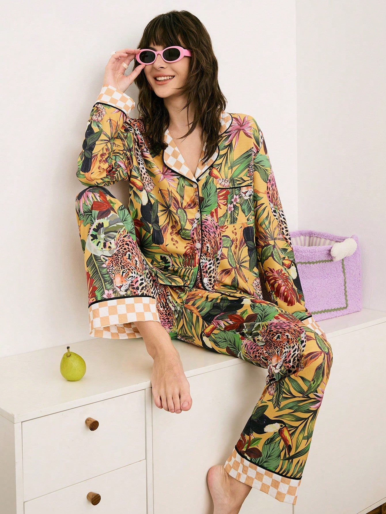 Golden Jungle Luxe Pajama Set
