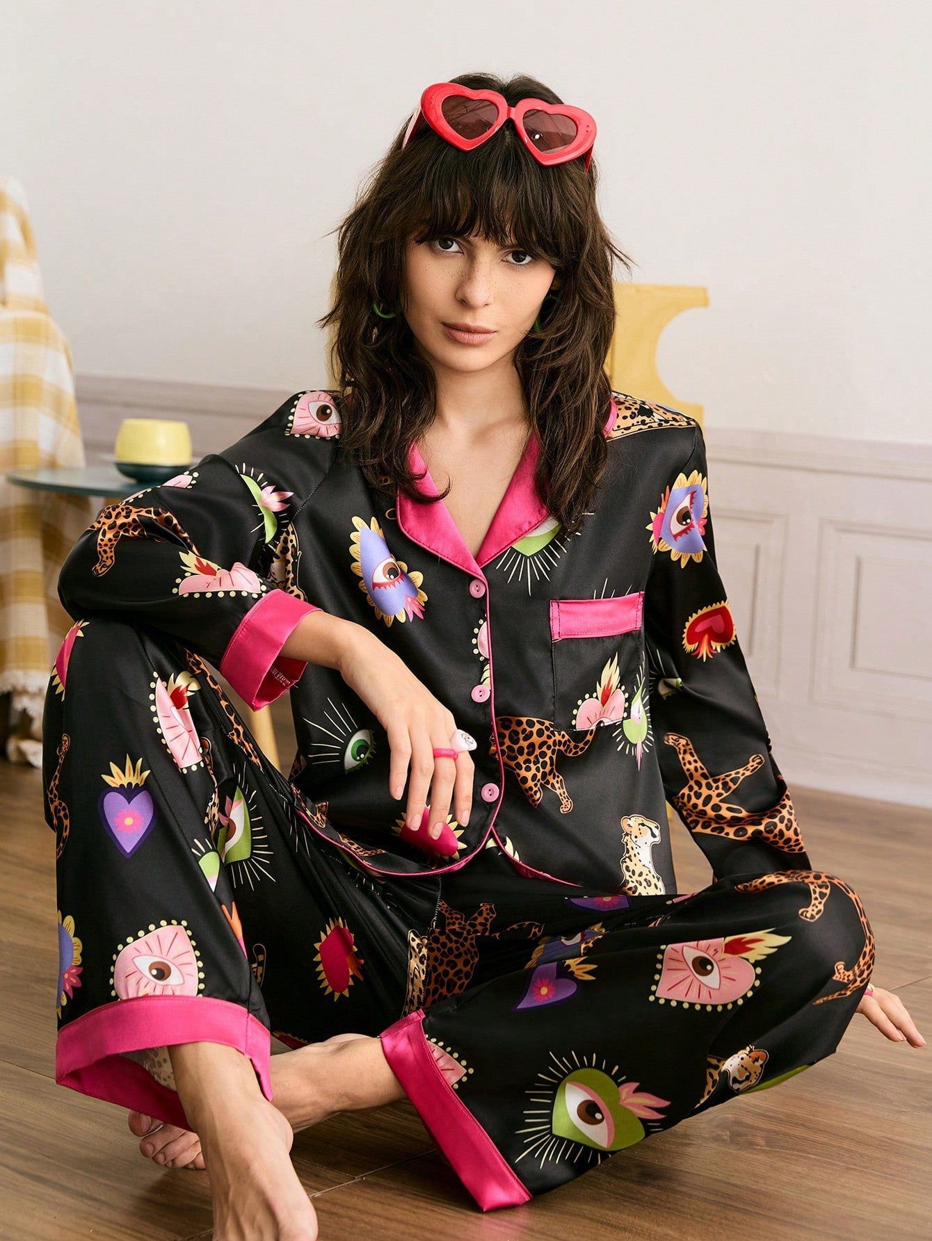 Midnight Safari Printed Pajama Set