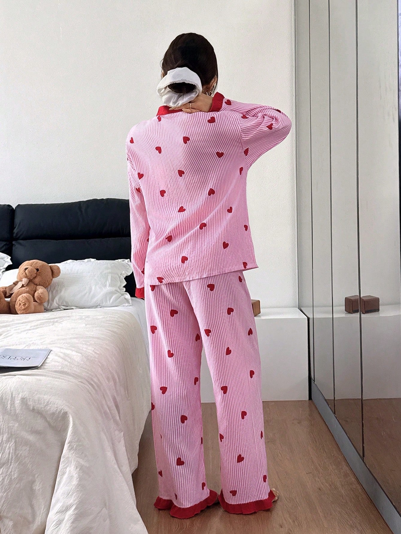 Heartstripe Cotton Pajama Set