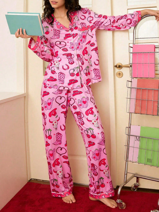 Lucky Pink Western Pajama Set