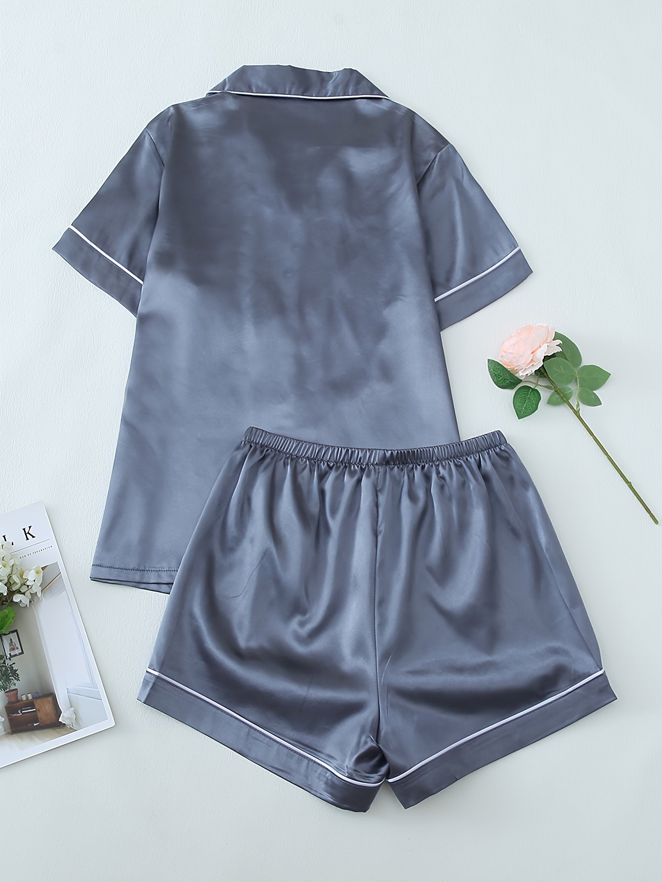 Satin Glow Luxe PJ Set (Combo of 3)
