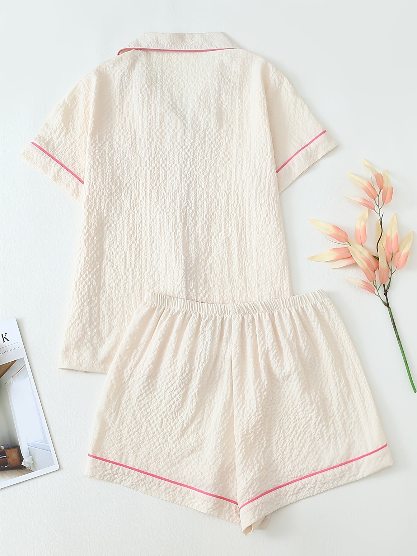 Blush Pop Crinkle PJ Set (Combo of 3)