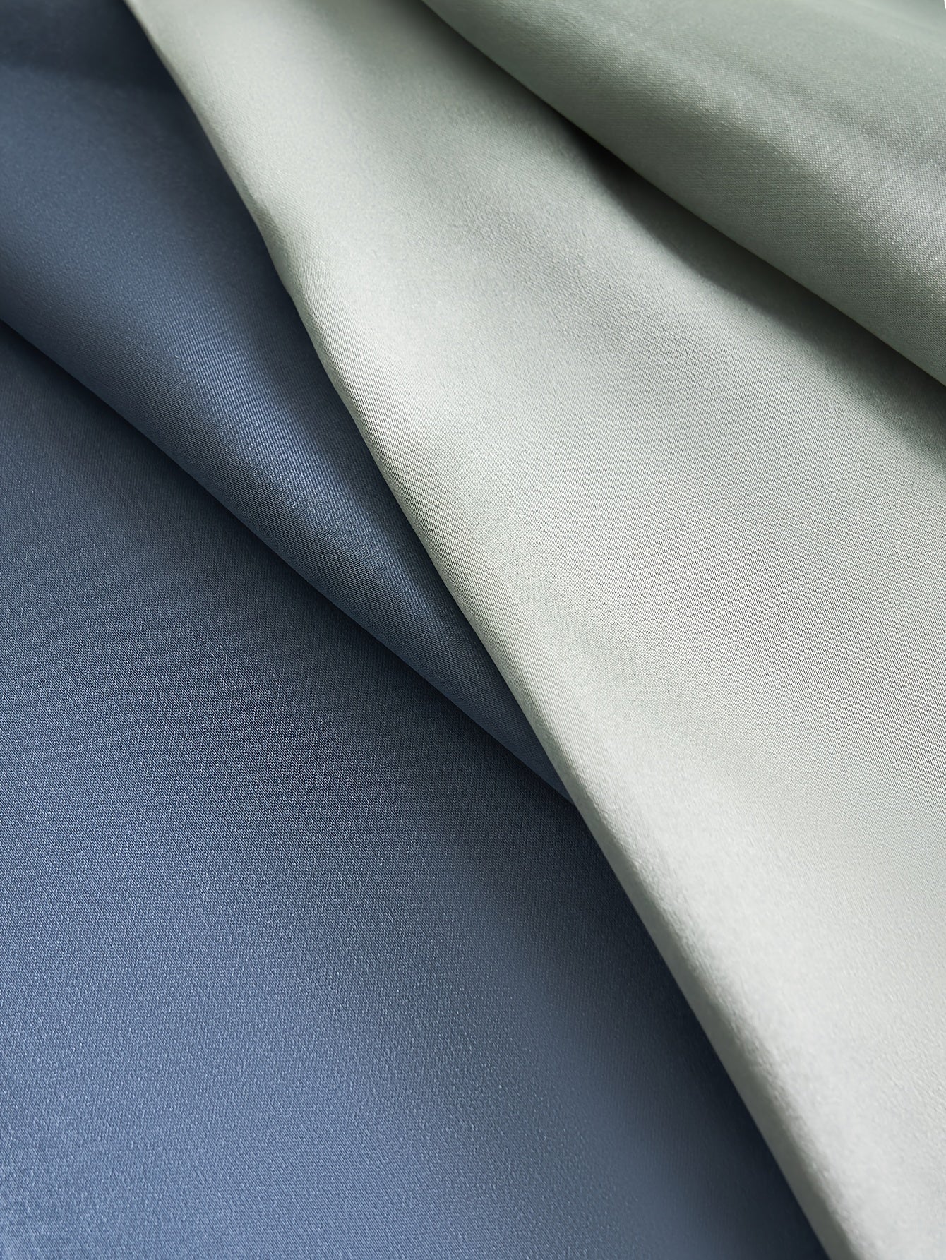Women’s Premium Satin Night Suit Set – Pack of 2 (Olive Green & Steel Blue)