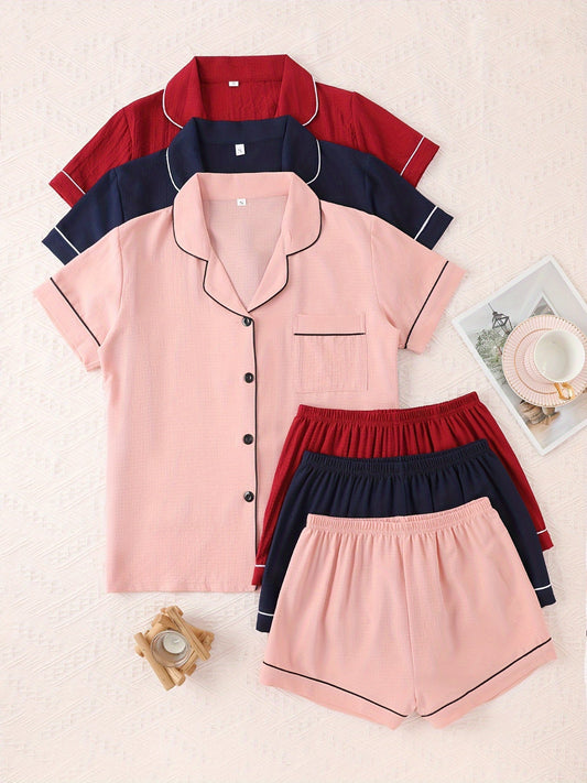 Midnight Blush PJ Set (Combo of 3)