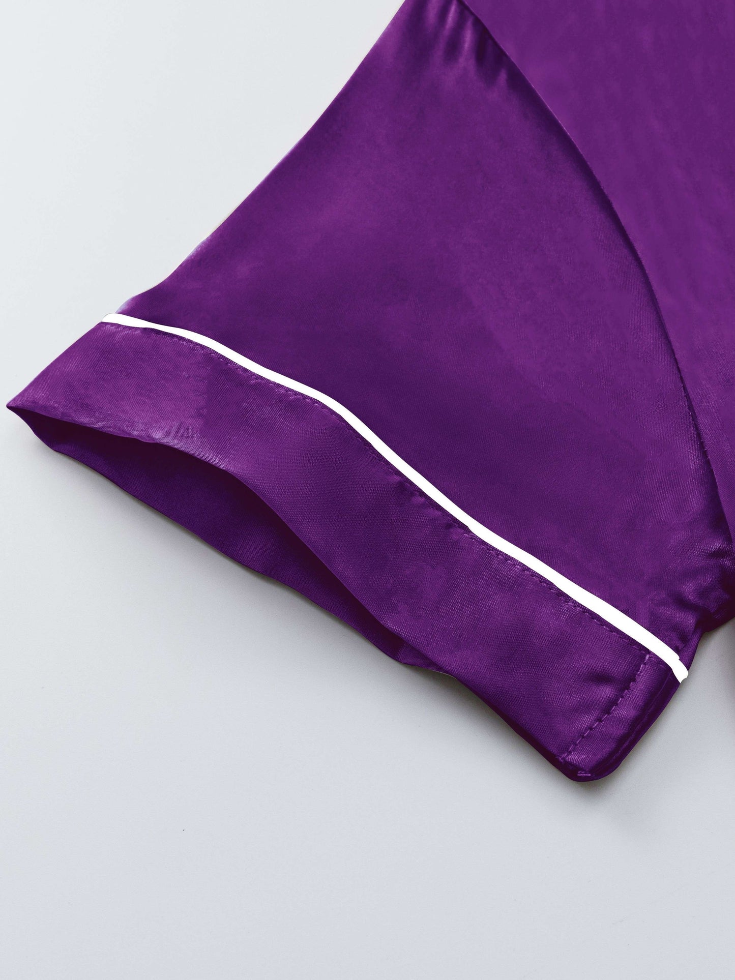 Women’s Satin Short Sleeve Night Suit Set – Pack of 3 (Black, Pink & Purple)