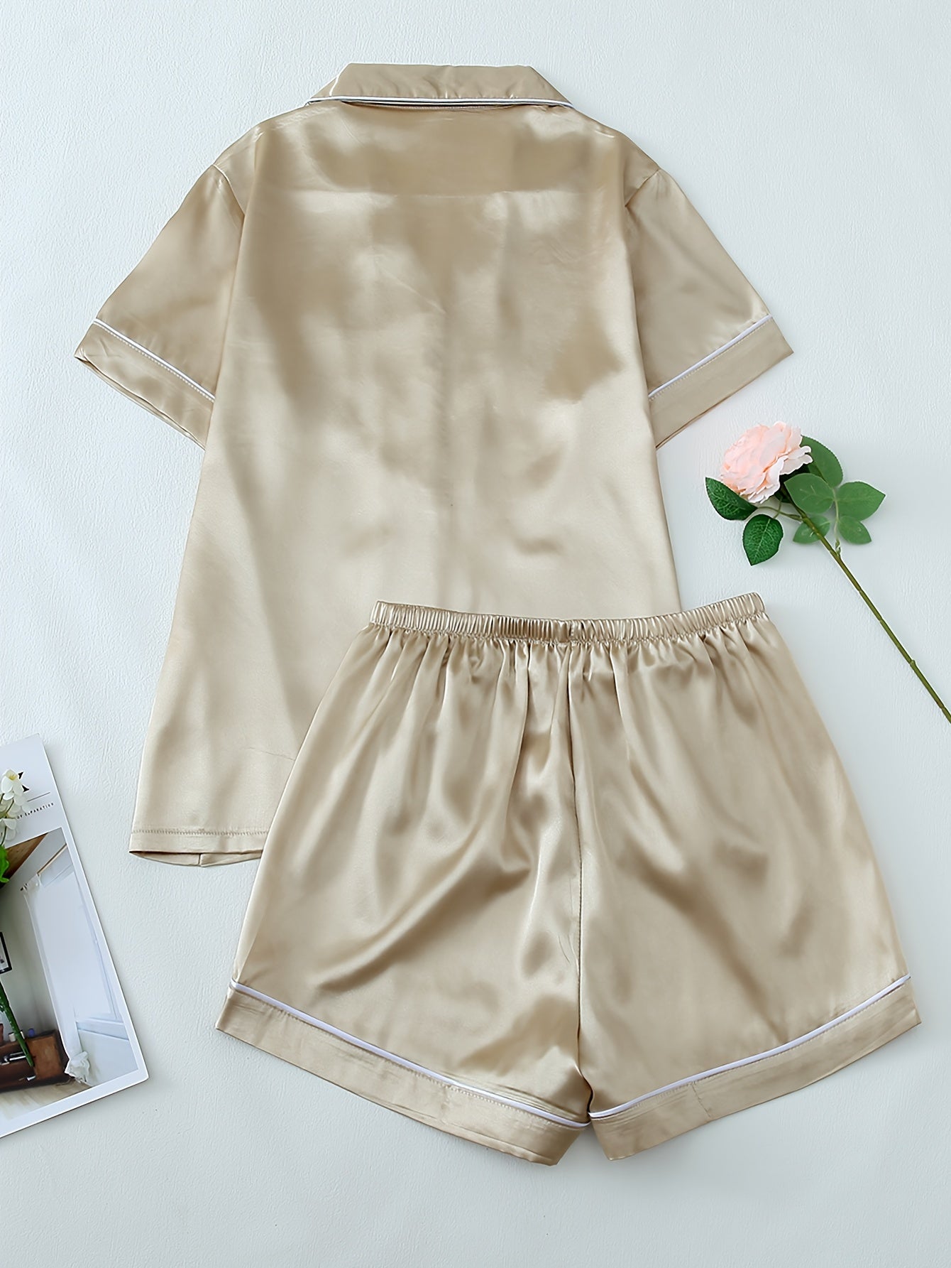 Satin Glow Luxe PJ Set (Combo of 3)