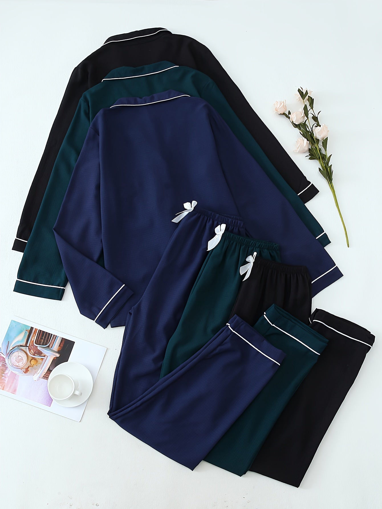 Midnight Heart Cotton PJ Set (Combo of 3)