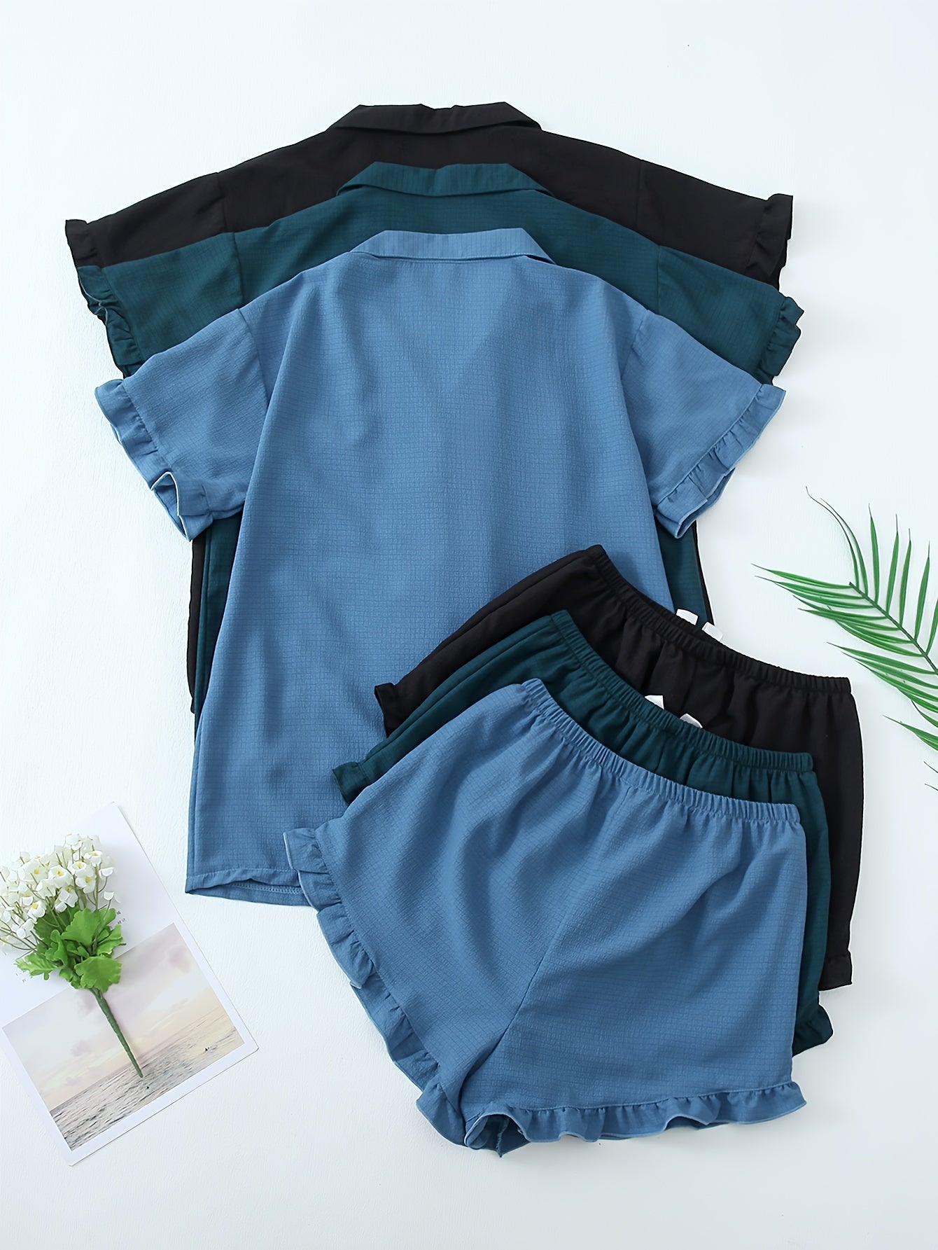 Ruffle Bloom PJ Set (Combo of 3)