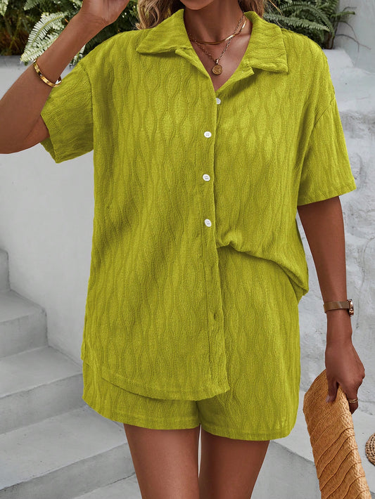 Lime Linen Co-ord Set