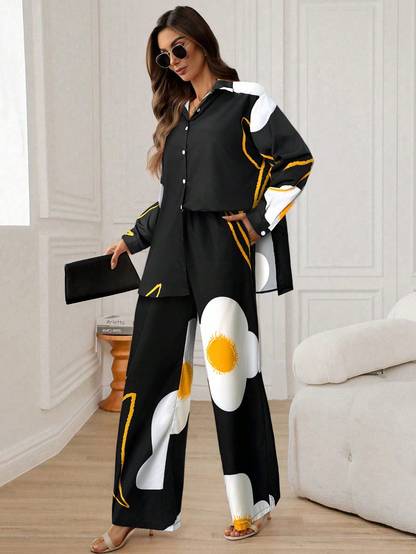 Midnight Daisy Co-ord Set