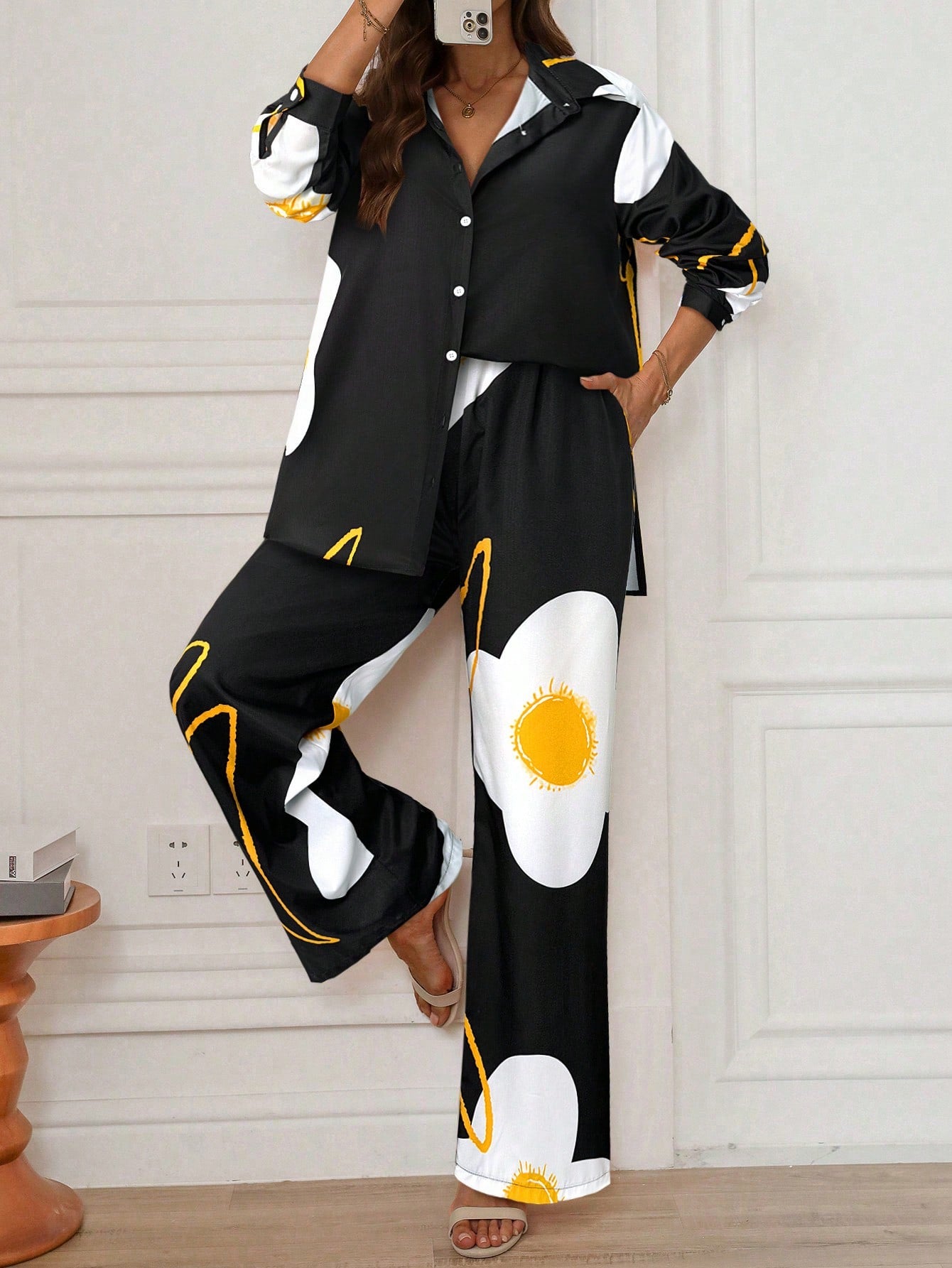 Midnight Daisy Co-ord Set