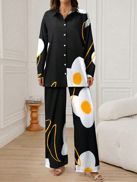 Midnight Daisy Co-ord Set