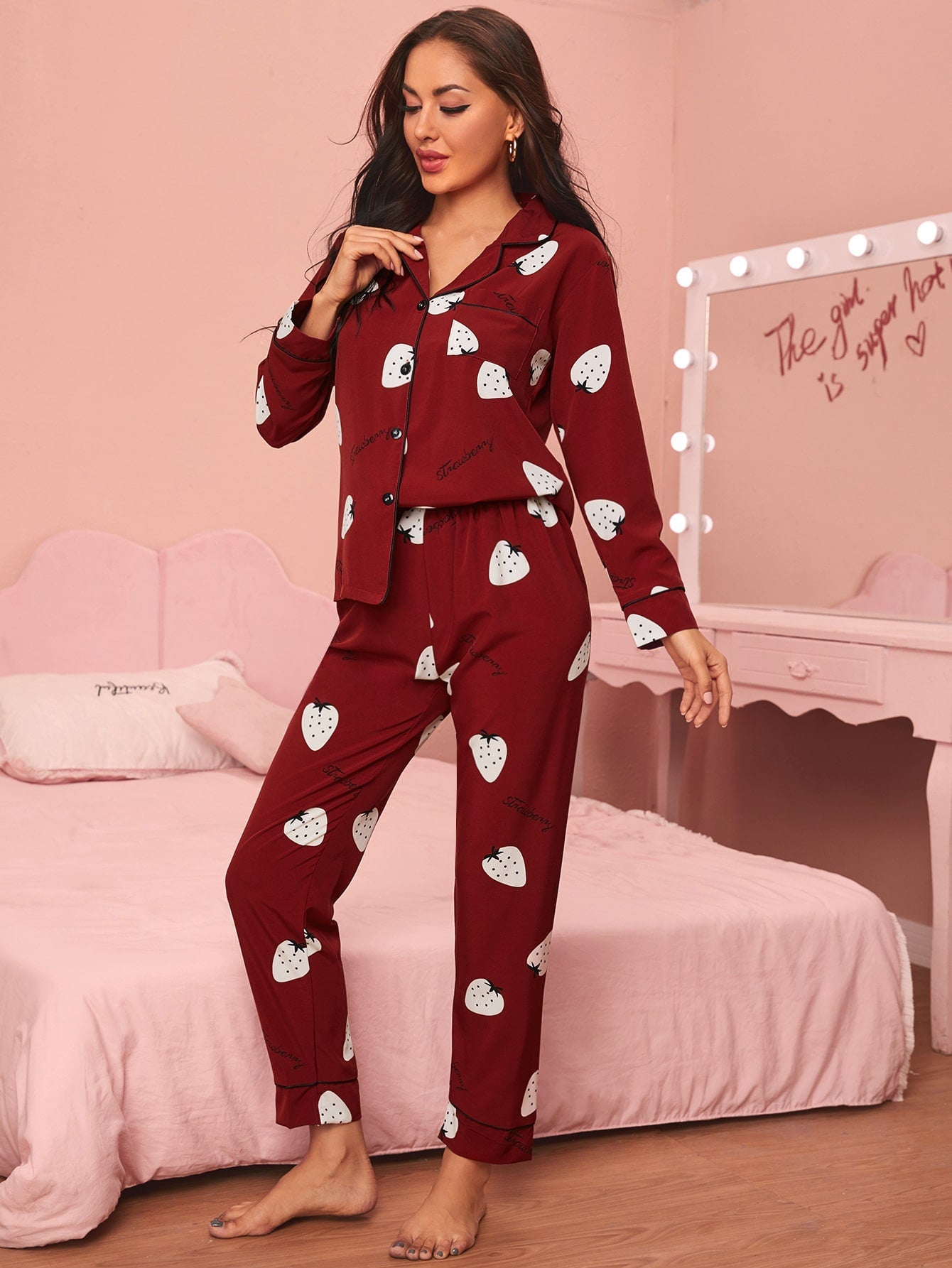 Heart Bubble Wrinkled Women Pajama Set (Pack of 3 Sets)