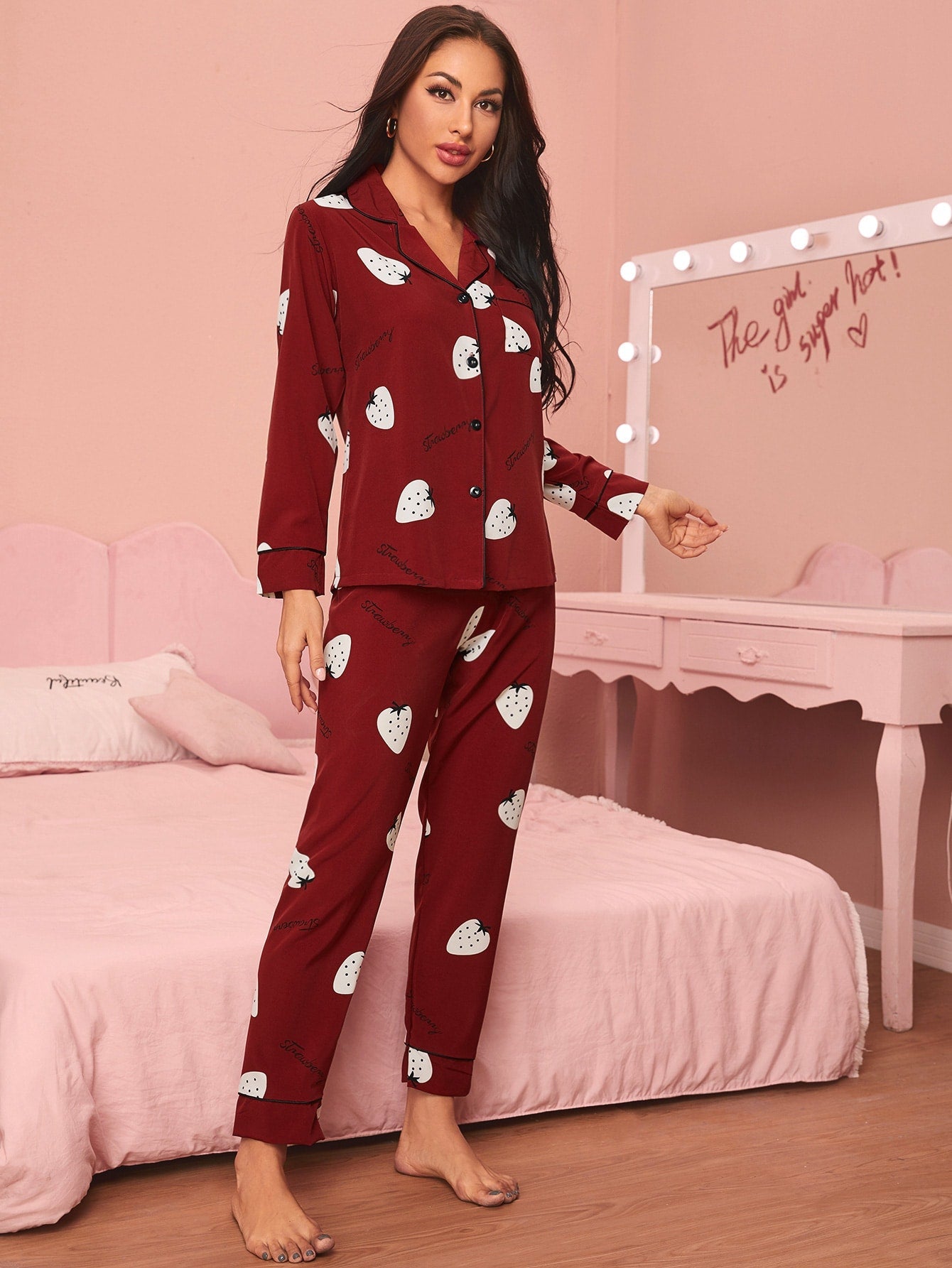 Heart Bubble Wrinkled Women Pajama Set (Pack of 3 Sets)