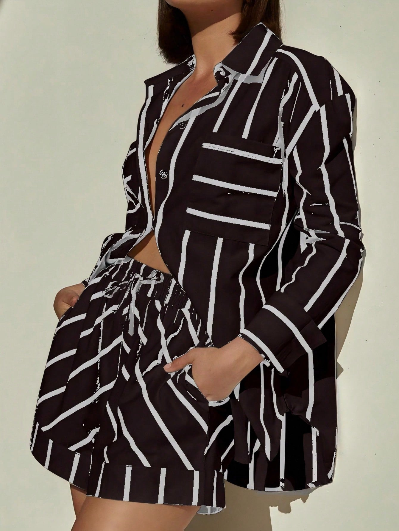 Noir Lines Co-ord Set