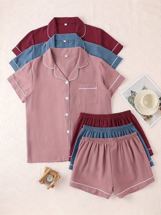 Velvet Mist PJ Set (Combo of 3)