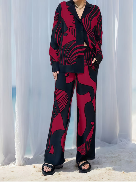 Crimson Eclipse Co-ord Set